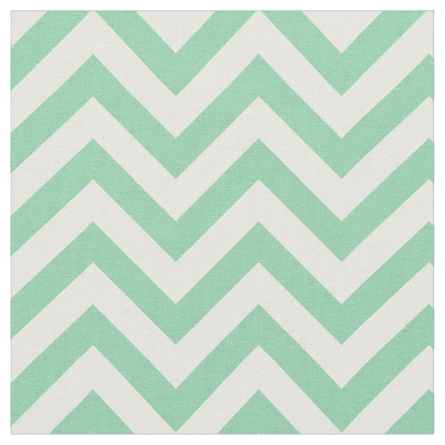 Trendy Mint Green Zickzack Pattern Stoff (Nahaufnahme)