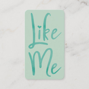 Trendy Minze Foil Pinselstriche wie ich Social Med Visitenkarte