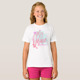 Trendy Mis Quince Blush Script Quinceñera T-Shirt
