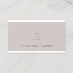 Trendy Mit Monogramm Sleek Graphic Design Modern Visitenkarte