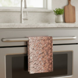 Trendy Mocha Mousse 3D Cube Küchentuch