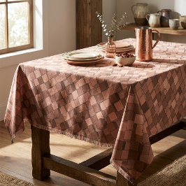 Trendy Mocha Mousse 3D Cube Pattern Tableclout Tischdecke