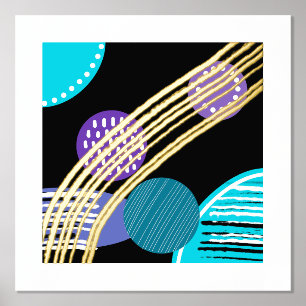 Trendy Modern Abstrakt Foil Print Foliendrucke