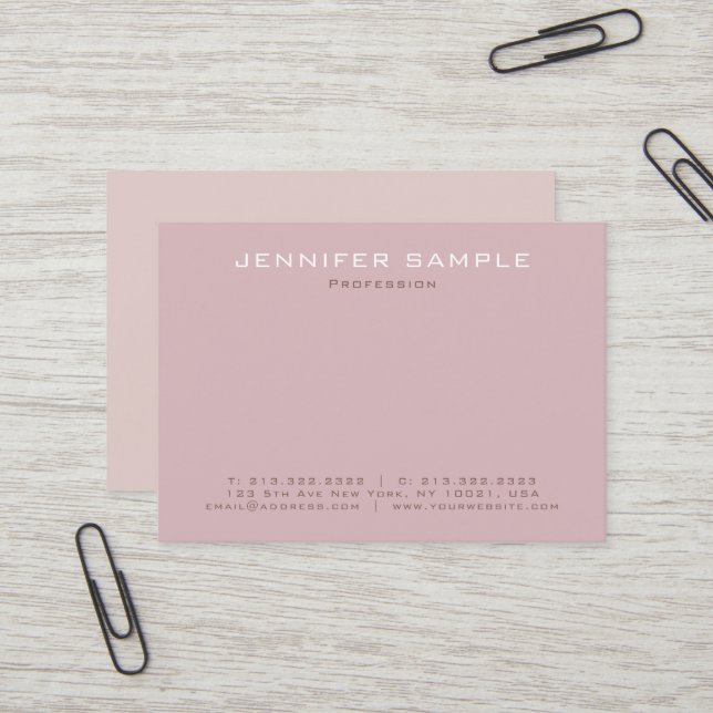 Trendy Modern Beruflich Premium Silk Luxus Visitenkarte (Vorderseite/Rückseite Beispiel)