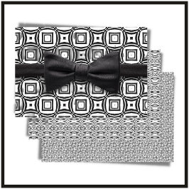 Trendy Modern Black & White Geschenkpapier Set