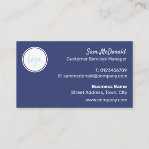 TRENDY MODERN BLAUE BUSINESS LOGO FIRMA VISITENKARTE