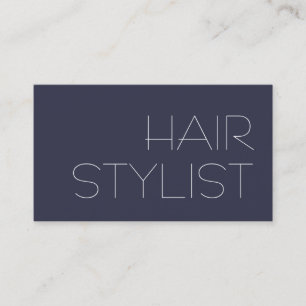Trendy Modern Blue Hair Stylist Visitenkarte