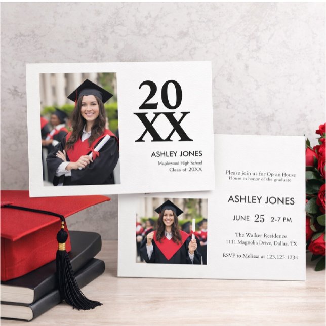 Trendy Modern Casual Photo Graduation Invitation (Créateur téléchargé)