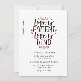 Trendy Modern Christlich Bible Verse Wedding Einladung