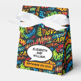 Trendy Modern Comic Book Fun Gastgeschenk Hochzeit Geschenkschachtel