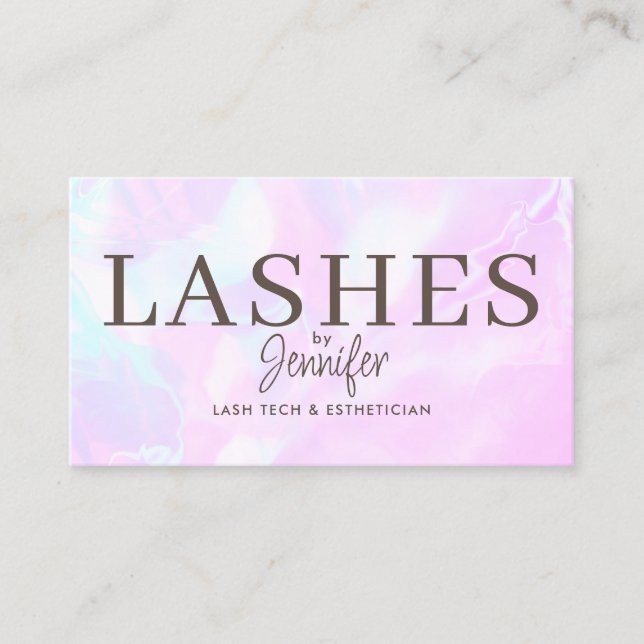 Trendy Modern Eyelash Extensions QR Code Luxury Visitenkarte (Vorderseite)