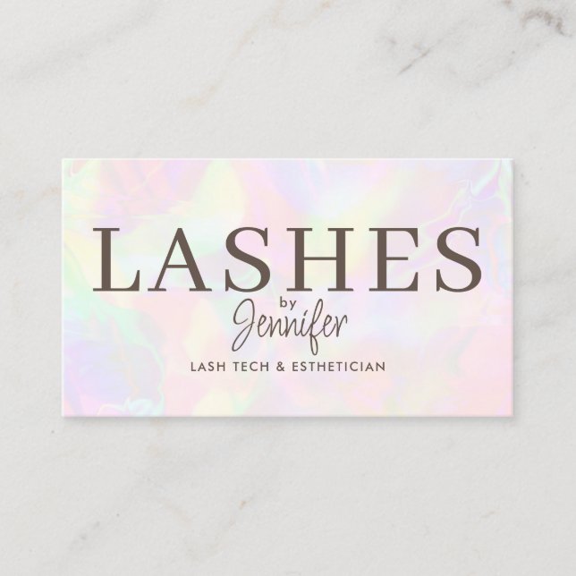 Trendy Modern Eyelash Extensions QR Code Luxury Visitenkarte (Vorderseite)