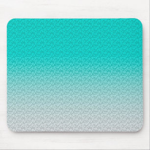 Trendy Modern Girly Gradient White Aquamarin Blue  Mousepad
