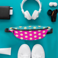 Trendy Modern Girly Pink Aqua Glittery Polka Dots
