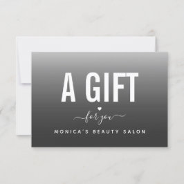 Trendy & Modern Gray Ombre Gradient Beauty Salon