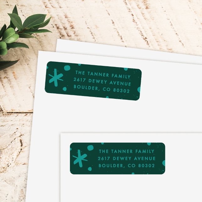 Trendy Modern Handwritten Holiday Address Label (Von Creator hochgeladen)