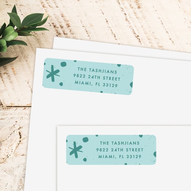 Trendy Modern Handwritten New Year Address Label (Von Creator hochgeladen)