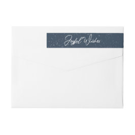 Trendy Modern Joyful wünscht Navy Blue Holidays