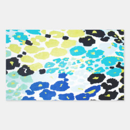 Trendy Modern Leopard Muster Rechteckiger Aufkleber