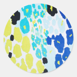 Trendy Modern Leopard Muster Runder Aufkleber