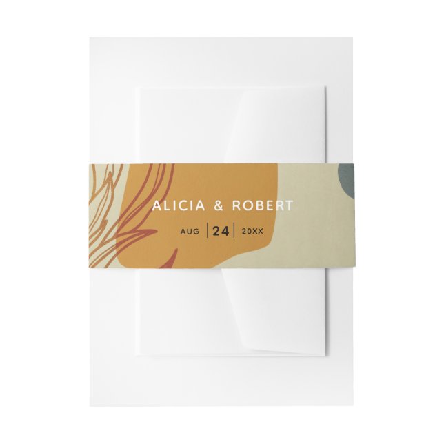 Trendy Modern Line Abstrakt Protea Botanisch Einladungsbanderole (Vorderseite Beispiel)