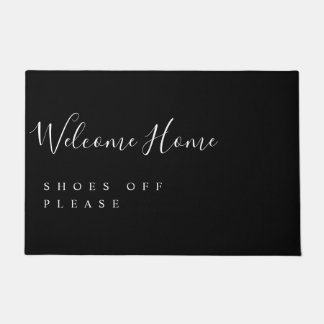 Trendy Modern Minimal Welcome Shoes Off  Fußmatte