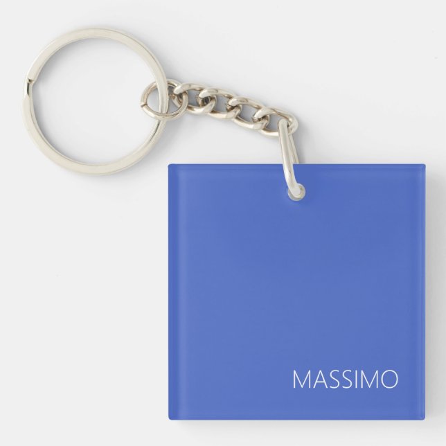 Trendy Modern Minimalist Professional Name Schlüsselanhänger (Vorderseite)
