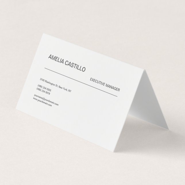 Trendy Modern Minimalistisch Visitenkarten (Vorderseite)