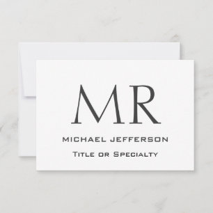 Trendy Modern Monogram Schlicht Minimalistisch RSVP Karte