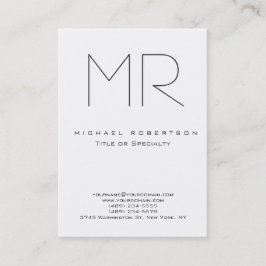Trendy Modern Monogram Schlicht Minimalistisch Visitenkarte