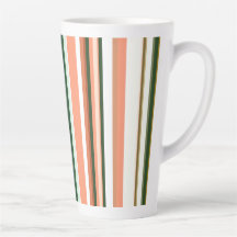 Trendy Modern New Orange Green White Stripes