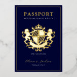 Trendy Modern Passport Wedding Invitation Foil Inv Folieneinladung<br><div class="desc">Moderne Passport Hochzeit Einladung Foil Einladung</div>