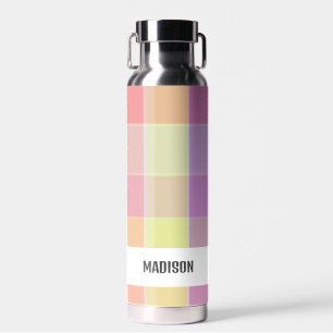 Trendy Modern Personalisiert Kariert Trinkflasche