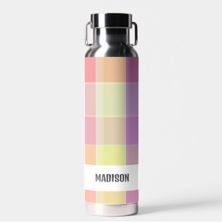 Trendy Modern Personalisiert Kariert Trinkflasche