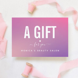 Trendy Modern Pink Gradient Beauty Salon Hübsch