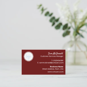 TRENDY MODERN RED BUSINESS LOGO COMPANY MARKE VISITENKARTE