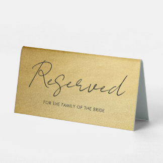Trendy Modern Reserved Table Sign for Wedding Tischaufsteller