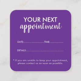 Trendy Modern Salon Appointment Reminder Card Terminkarte