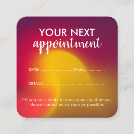 Trendy Modern Salon Appointment Reminder Card Terminkarte