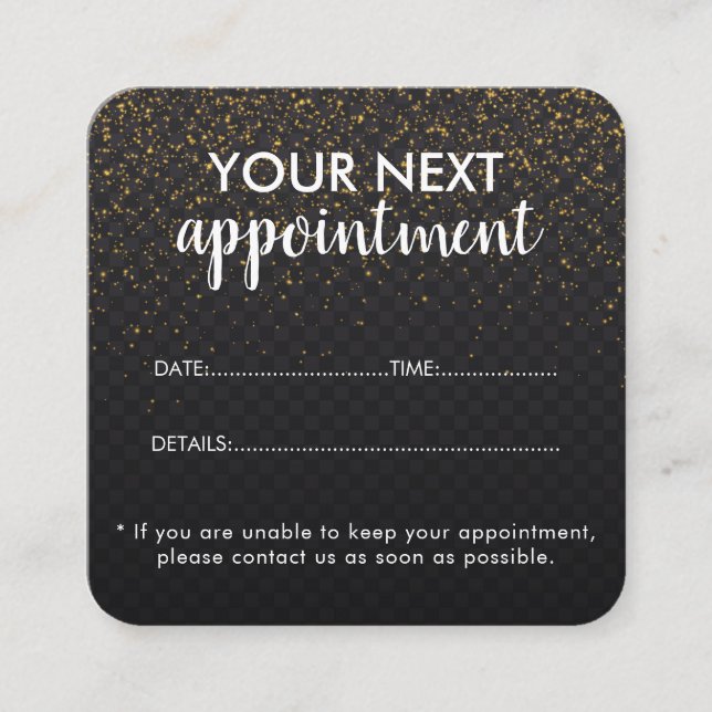 Trendy Modern Salon Appointment Reminder Card Terminkarte (Vorderseite)