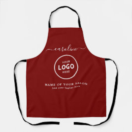 Trendy Modern Salon Logo Apron Schürze
