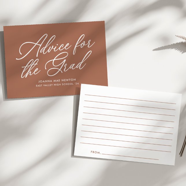 Trendy Modern Script Abschluss Hinweiskarte (Von Creator hochgeladen)