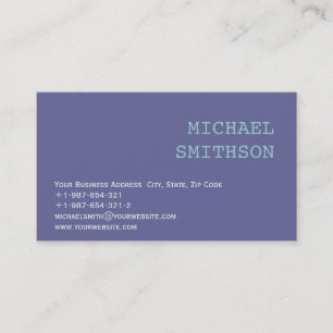 Trendy Modern Simple Blue Consultant Business Card Visitenkarte