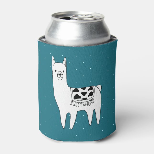 Trendy Modern Sketchy Aztec Llama Dosenkühler (Kanne Vorderseite)