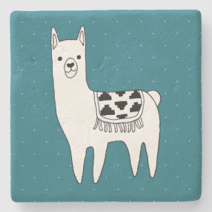 Trendy Modern Sketchy Aztec Llama Steinuntersetzer