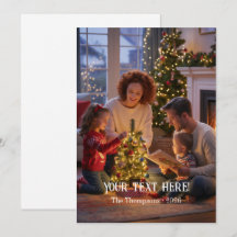 Trendy Modern Typografy Family Christmas Foto