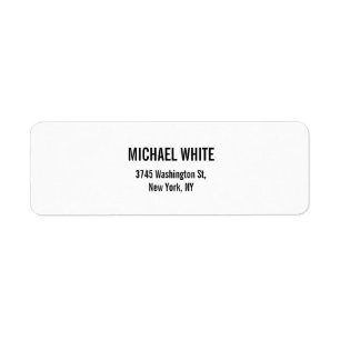 Trendy Modern White Simple Schlicht Elegante