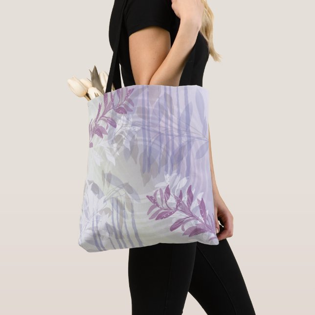 Trendy moderne abstrakt florale botanische Blätter Tasche (Von Nahem)