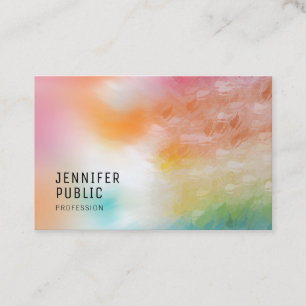 Trendy Moderne Farben Elegantes Template Klasse Visitenkarte