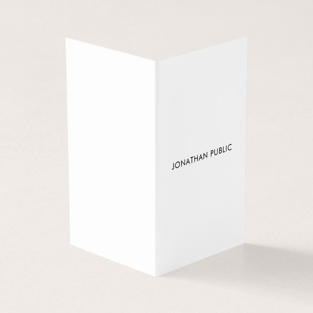 Trendy Moderne Minimalistisch Elegant geklappt Visitenkarten (Vorderseite)